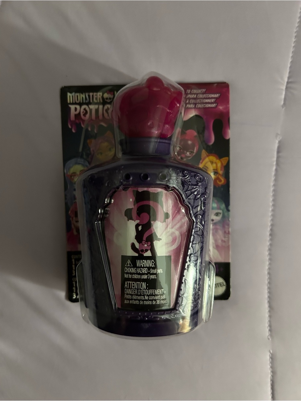 monster high purple and pink potion bottle collectible